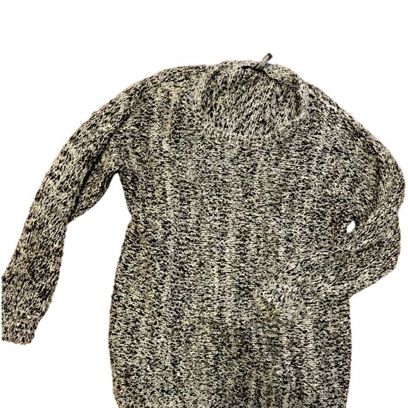 Massinl Sweater Women's XL Chunky Knit Long Sleeve Thick Pullover Black White - Picture 4 of 4